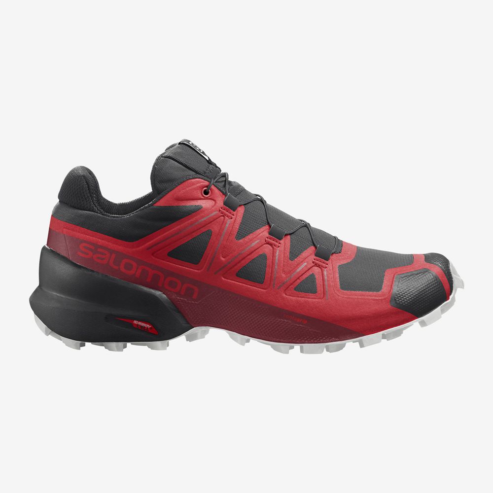 Salomon Trail Løbesko Herre Sort / Rød - SPEEDCROSS 5 (BKOZI-7028)